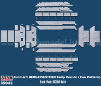 Zimmerit Bergepanther Early - Two Pattern (for ICM kits) - Image 1